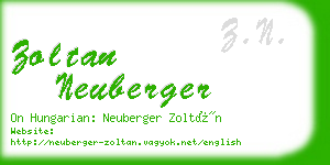 zoltan neuberger business card